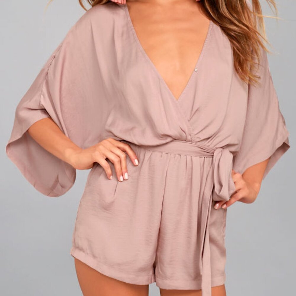Lulus Ain't It Grand Mauve Romper Pink - Size M